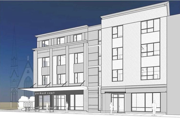 Schematic for future Packard Court senior housing